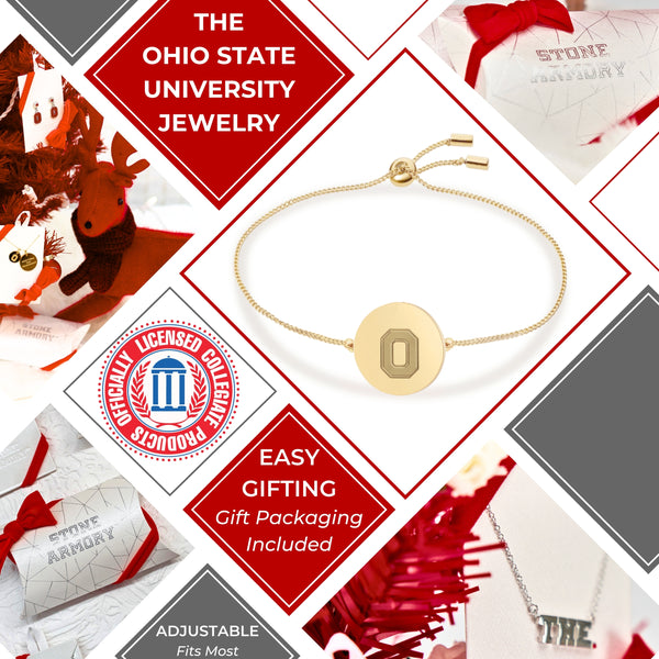 Ohio State Logo Bracelet - 18K Gold Dipped