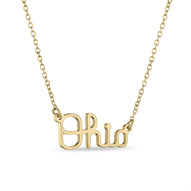 Ohio State Script Ohio Gold Plated Necklace