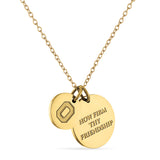 Ohio State 18K Gold Coated Charm Necklace