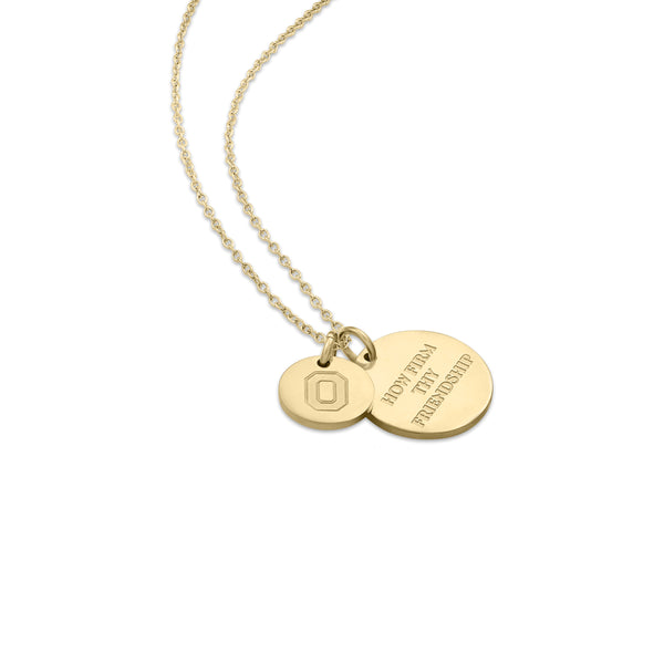 Ohio State 18K Gold Coated Charm Necklace