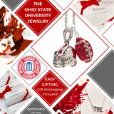 OSU Football Helmet and Crystal Football Charm Necklace