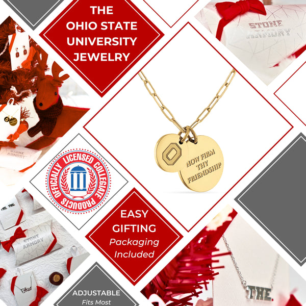 Ohio State Paperclip Chain Charm Necklace