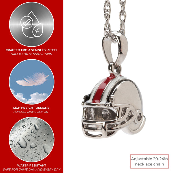 Ohio State Buckeye Football Helmet Necklace