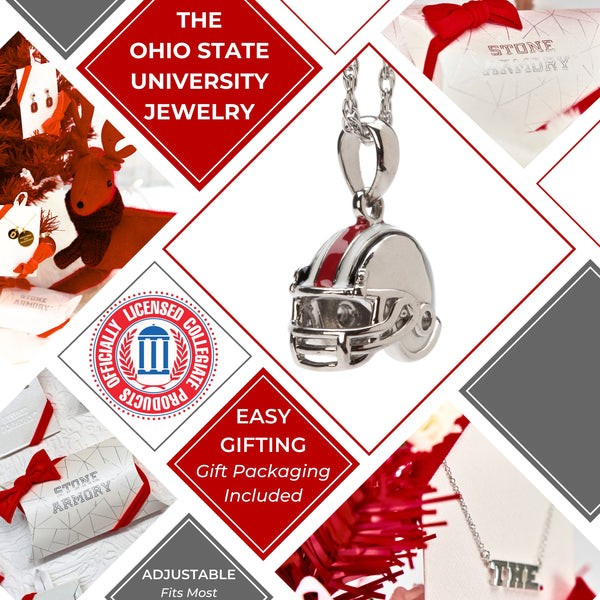 Ohio State Buckeye Football Helmet Necklace