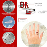 Ohio State Script Oh-io Adjustable Ring