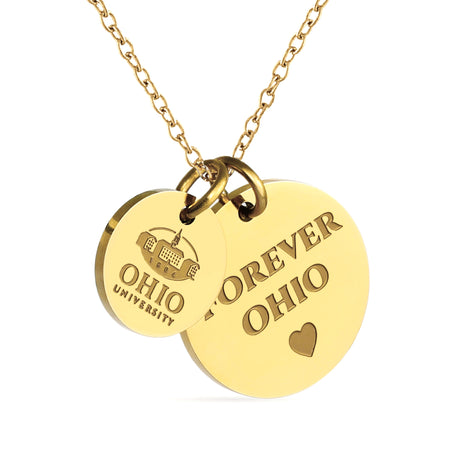 Michigan Block M Gold Plated Charm Necklace