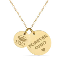 Ohio Bobcats Coin Charm Necklace - 18K Gold Dipped