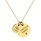 Ohio Bobcats Coin Charm Necklace - 18K Gold Dipped