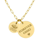 Ohio U Paperclip Chain Charm Necklace