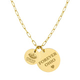 Ohio U Paperclip Chain Charm Necklace