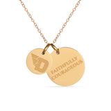 Dayton Flyers Coin Charm Necklace - 18K Gold Dipped