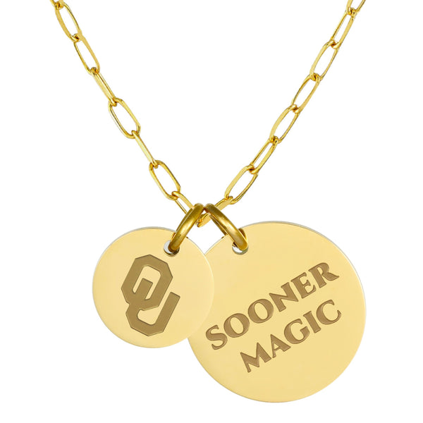 Oklahoma Paperclip Chain Charm Necklace