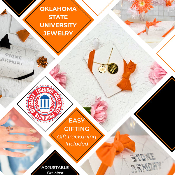 Oklahoma State Coin Charm Necklace - 18K Gold Dipped