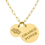 Oklahoma State Paperclip Chain Charm Necklace