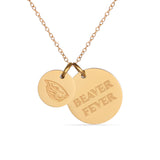 Oregon State Coin Charm Necklace - 18K Gold Dipped