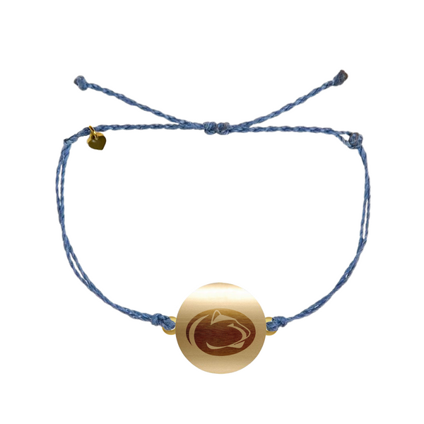 Penn State Cord Bracelet - 18K Gold Dipped Pendant