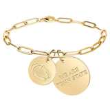 Penn State Link Chain Charm Bracelet - 18K Gold Dipped