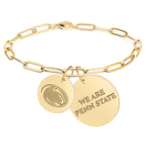 Penn State Link Chain Charm Bracelet - 18K Gold Dipped