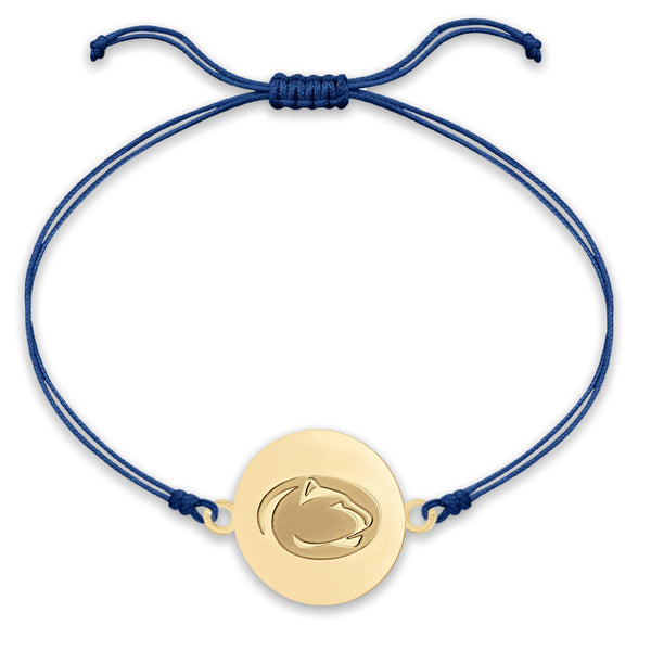 Penn State Cord Bracelet - 18K Gold Dipped Pendant