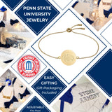 Penn State Logo Coin Bolo Bracelet - 18K Gold Dipped