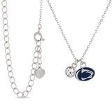 Penn State Navy Lion Crystal Necklace
