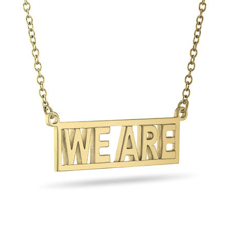 Michigan State SPARTANS WILL. Script Bar Necklace - 18K Gold Plated