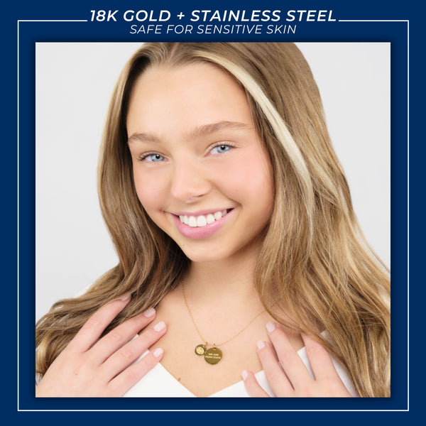 Penn State 18K Gold Plated Charm Necklace