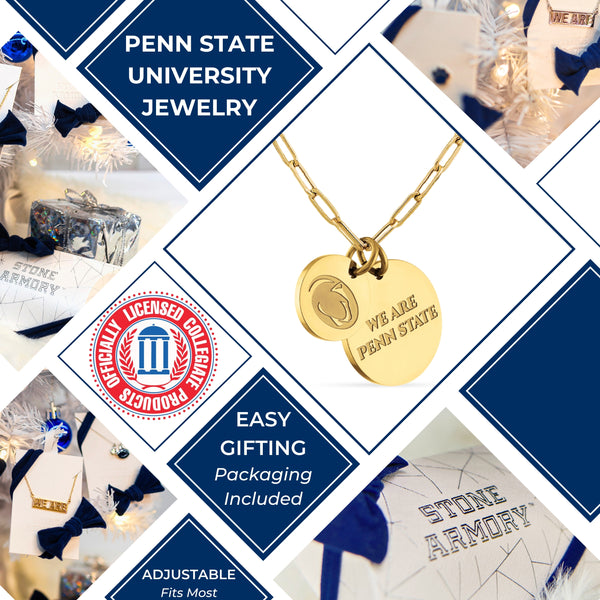 Penn State Paperclip Chain Charm Necklace