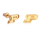 Purdue University 18K Gold Dipped Logo Earrings