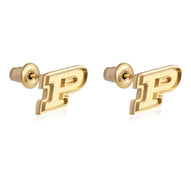 Purdue University 18K Gold Dipped Logo Earrings