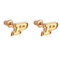 Purdue University 18K Gold Dipped Logo Earrings