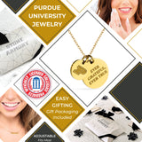 Purdue Boilermakers Coin Charm Necklace - 18K Gold Dipped