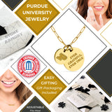 Purdue Paperclip Chain Charm Necklace