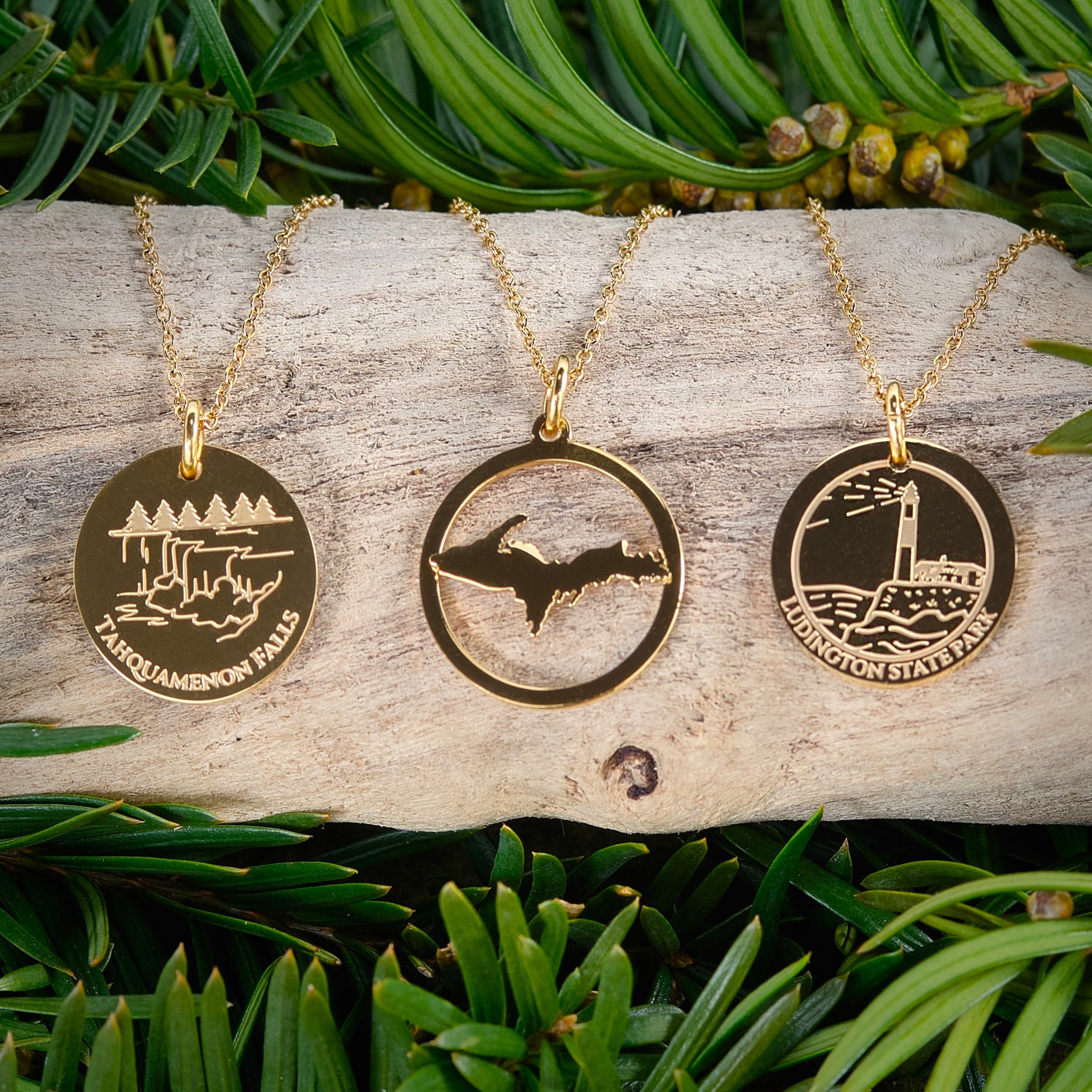 Ludington State Park Paperclip Necklace - 18K Gold Dipped – Stone