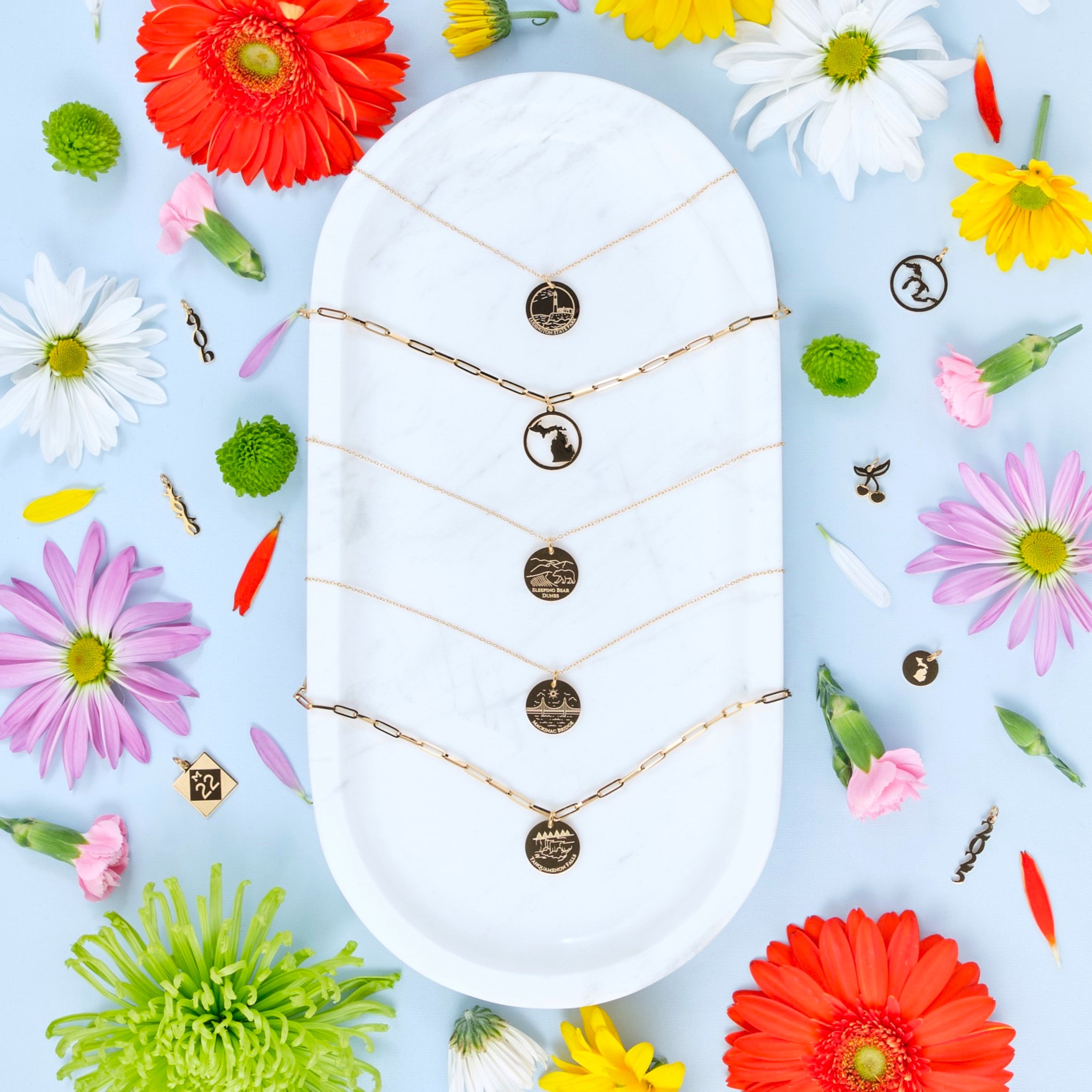 Ludington State Park Paperclip Necklace - 18K Gold Dipped – Stone