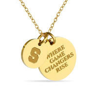 Syracuse University Coin Charm Necklace - 18K Gold Dipped