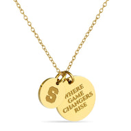 Syracuse University Coin Charm Necklace - 18K Gold Dipped