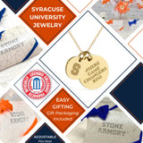 Syracuse University Coin Charm Necklace - 18K Gold Dipped