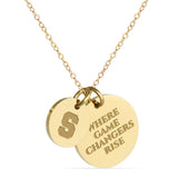 Syracuse University Coin Charm Necklace - 18K Gold Dipped