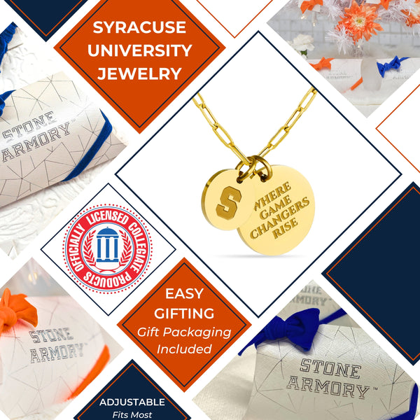 Syracuse Paperclip Chain Charm Necklace