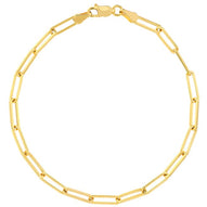 18K Gold Dipped Paperclip Chain Bracelet
