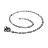 Stainless Steel Wheat Chain Double Clasp Necklace - 24.0 inches