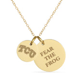 TCU Coin Charm Necklace - 18K Gold Dipped