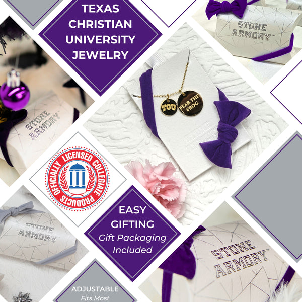 TCU Coin Charm Necklace - 18K Gold Dipped