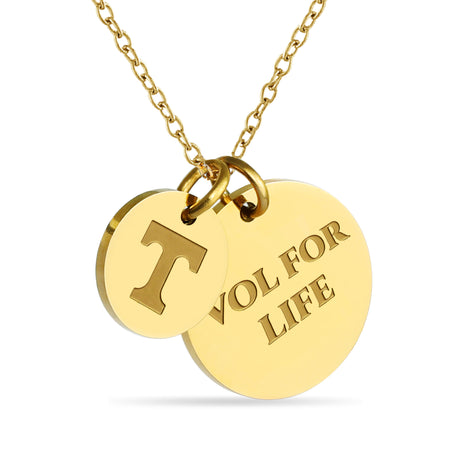 Michigan Block M Gold Plated Charm Necklace