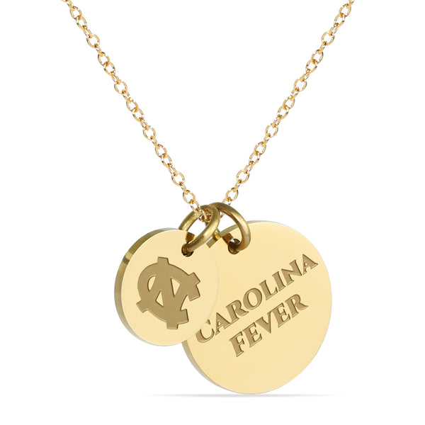 UNC Coin Charm Necklace - 18K Gold Dipped