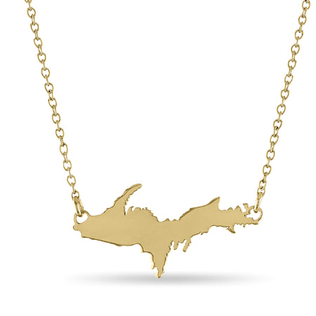 Great Lakes Charm Paperclip Necklace - 18K Gold Dip