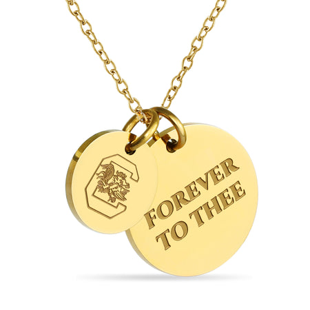 Michigan Block M Gold Plated Charm Necklace