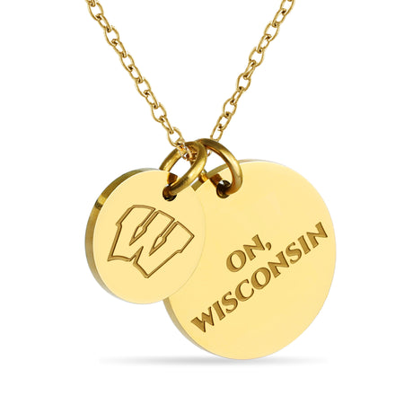 Michigan Block M Gold Plated Charm Necklace