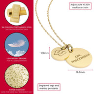 Wisconsin Badgers Coin Charm Necklace - 18K Gold Dipped